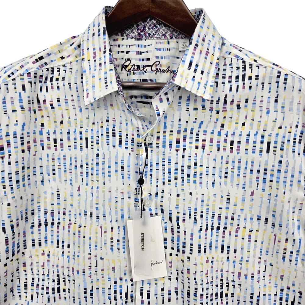 Robert Graham Farren Shirt XL NWT Stretch Classic Fit Button Up Abstract Print
